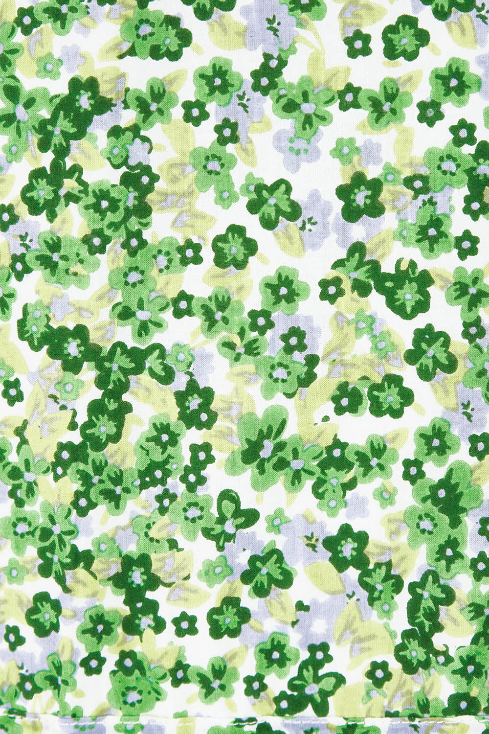 Product shot of the Prairie Floral Dress in colour Prairie (Green), detail