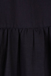 Product shot of the Clem Flippy Dress in colour Navy (Blue), detail