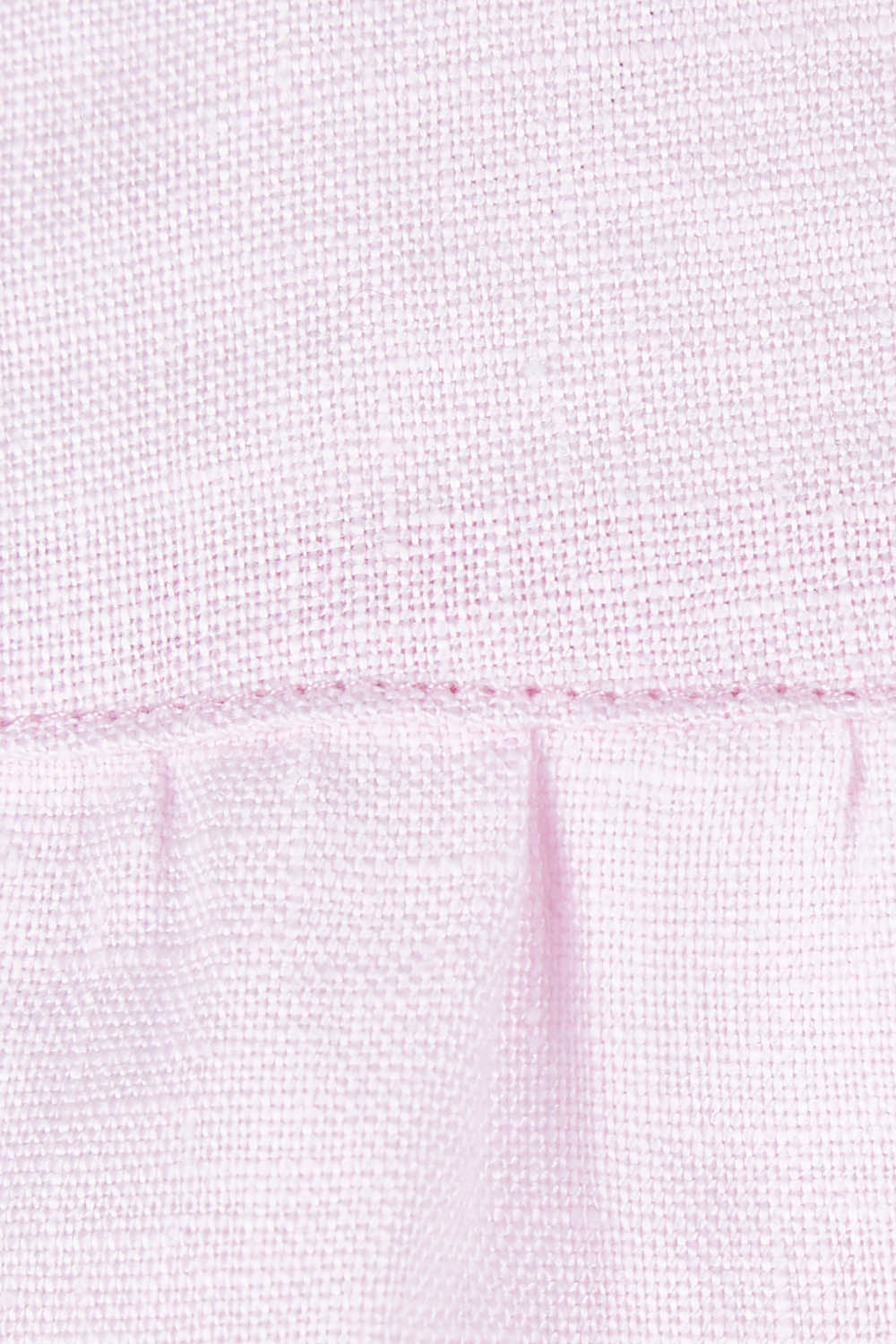 Product shot of the Blair Open Neck Shirt in colour Blossom (Pink), detail