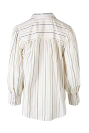 Product shot of the Sorrel Stripe Shirt in colour Pearljungl, from the back