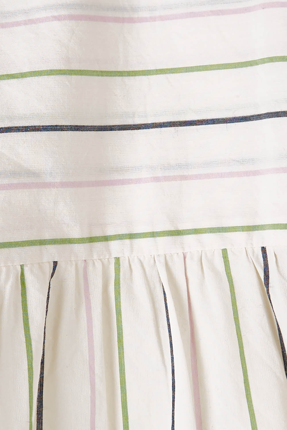Product shot of the Sorrel Stripe Shirt in colour Pearljungl, detail