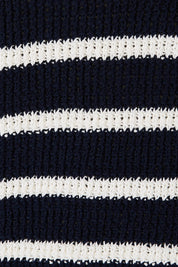 Product shot of the Fawn Combo Knit in colour Drksapp (Blue), detail