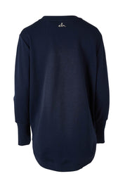 Product shot of the Panorama Crew in colour Drksapp (Blue), from the back