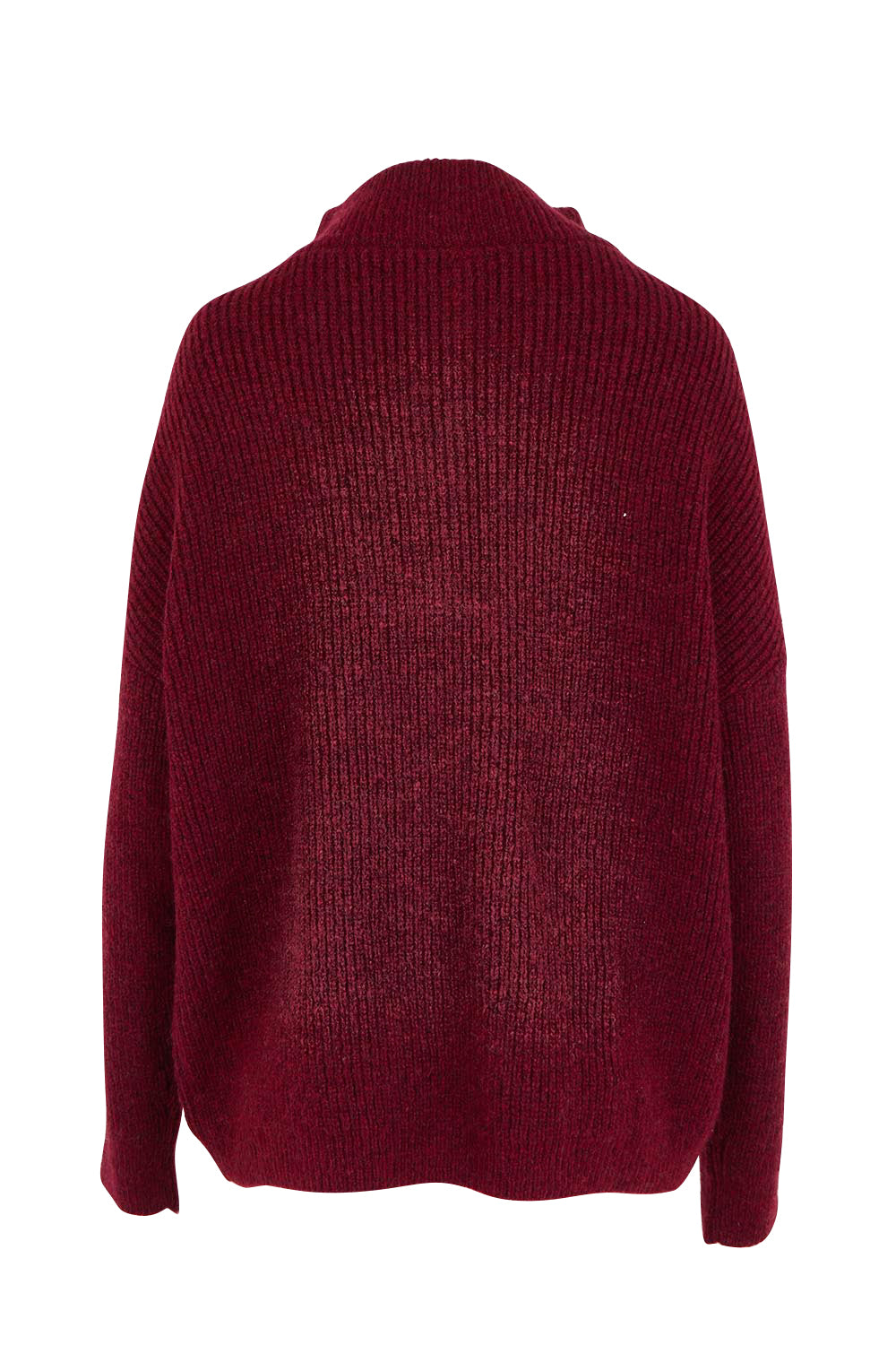 Bron Button Knit – Maroon