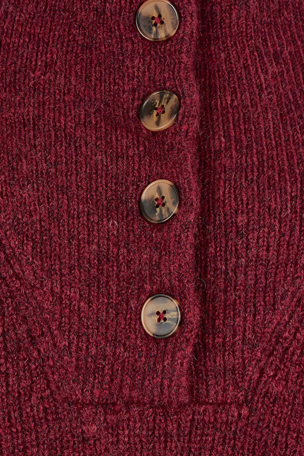 Bron Button Knit – Maroon