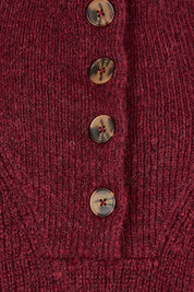 Bron Button Knit – Maroon