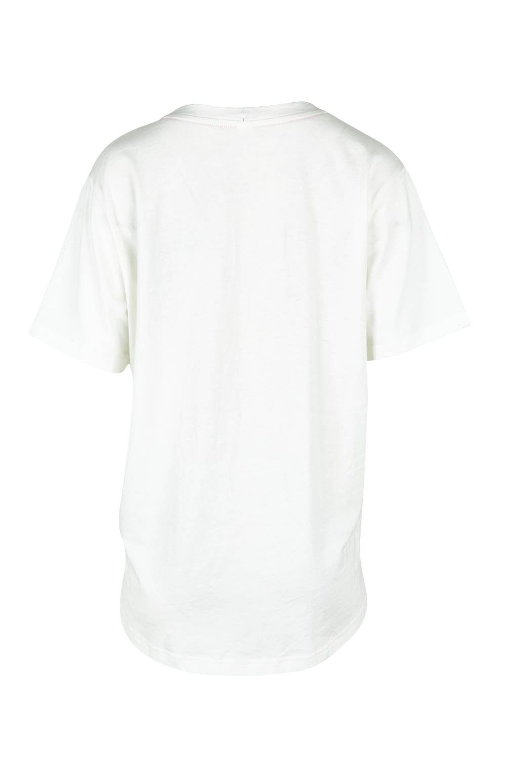 Product shot of the Art House Cotton Tee in colour Marshmello (White), from the back
