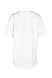 Product shot of the Art House Cotton Tee in colour Marshmello (White), from the back