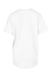 Product shot of the Line Up Tee in colour Marshmello (White), from the back