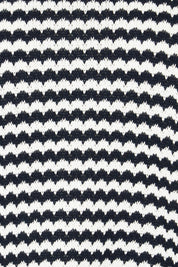 Product shot of the Rosie Stripe Cotton Knit Top in colour Navywhite, detail