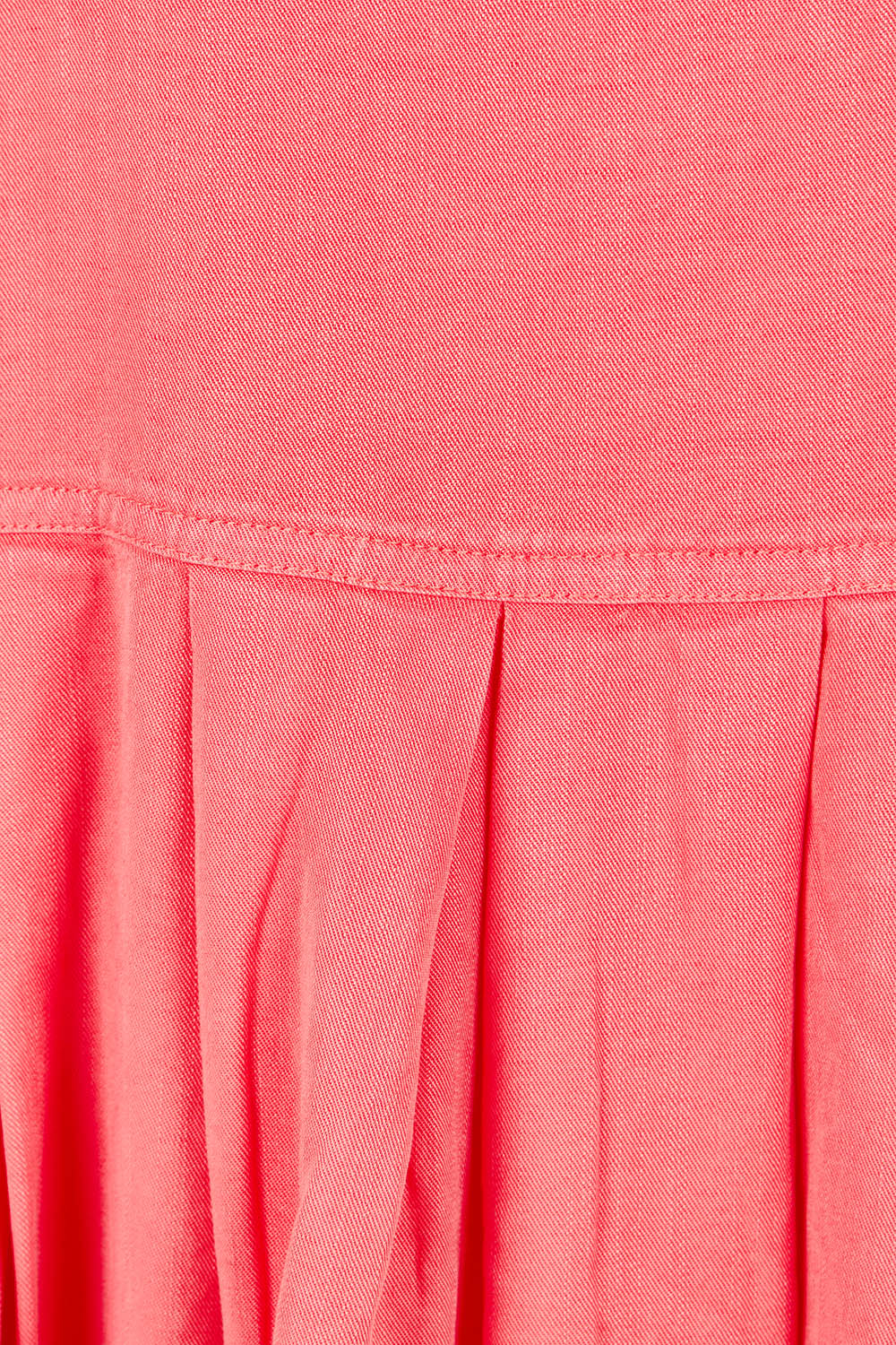 Product shot of the Bliss Relaxed Lyocell Linen Dress in colour Watermelon (Pink), detail