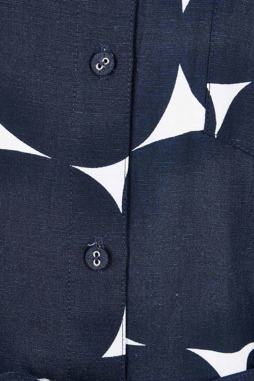 Product shot of the Demi Spot Dress in colour Spot (Blue), detail