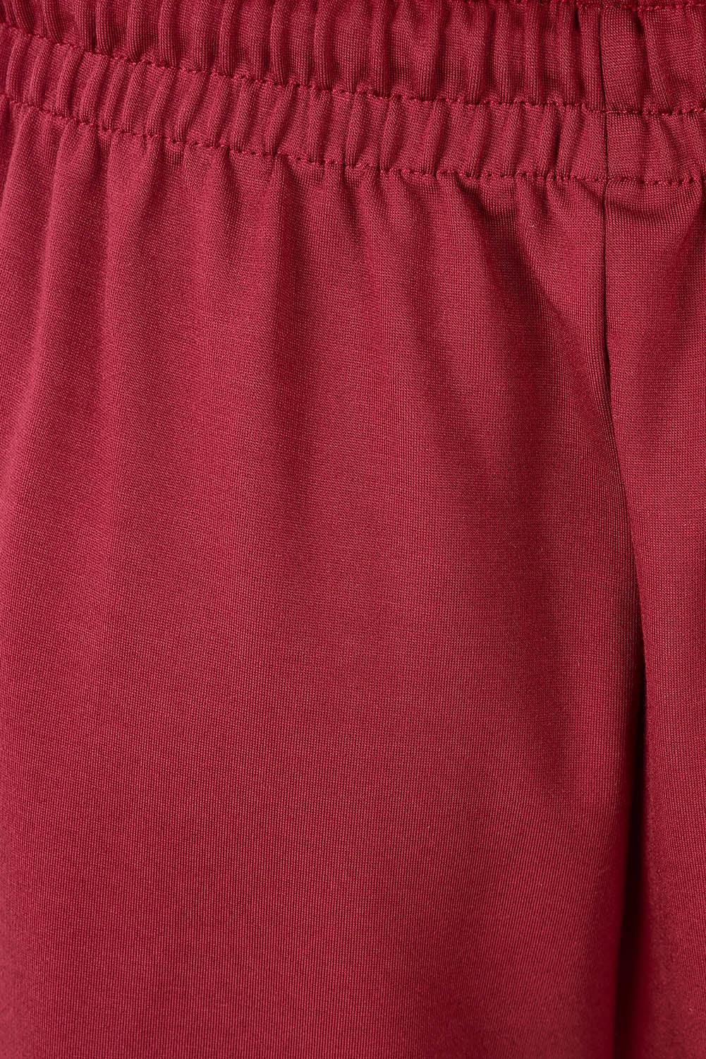 Product shot of the Carmen Wide Leg Pant in colour Merlot (Red), detail