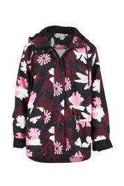 Product shot of the Hadley Floral Raincoat in colour Hadleyprin, from the front