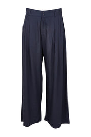 Product shot of the Georgina Pant in colour Navy (Blue), from the front