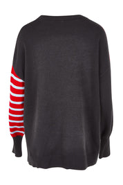 Product shot of the Effie Mixed Knit in colour Cranchar, from the back
