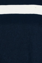 Product shot of the Adora Long Sleeve Cotton Tee in colour Darksapph (Blue), detail