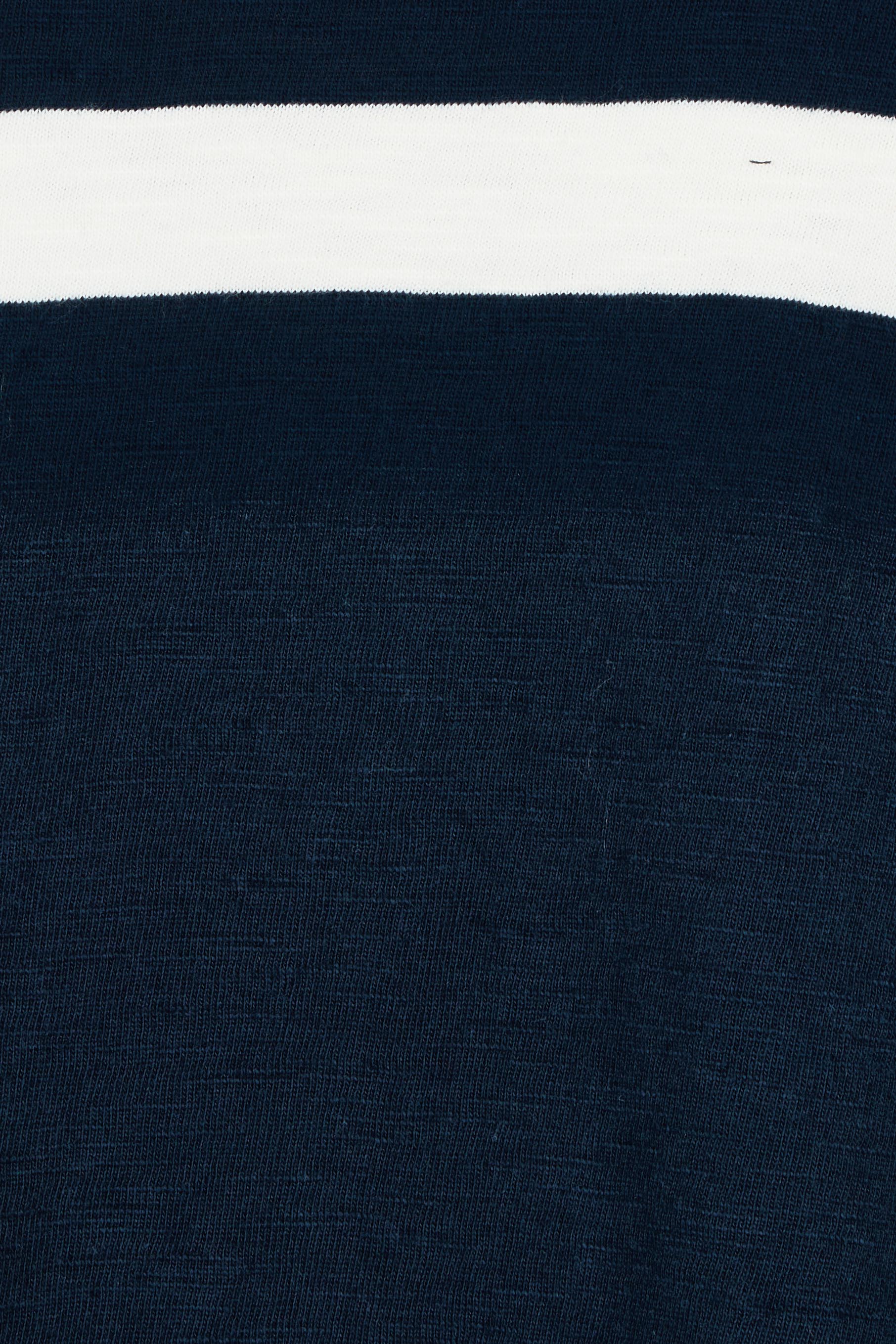 Product shot of the Adora Long Sleeve Cotton Tee in colour Darksapph (Blue), detail