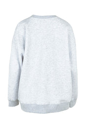 Product shot of the Emblem Cotton Crew in colour Greymarle (Grey), from the back