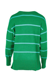 Product shot of the Charli Stripe Knit – Virdisgree in colour Virdisgree, from the back