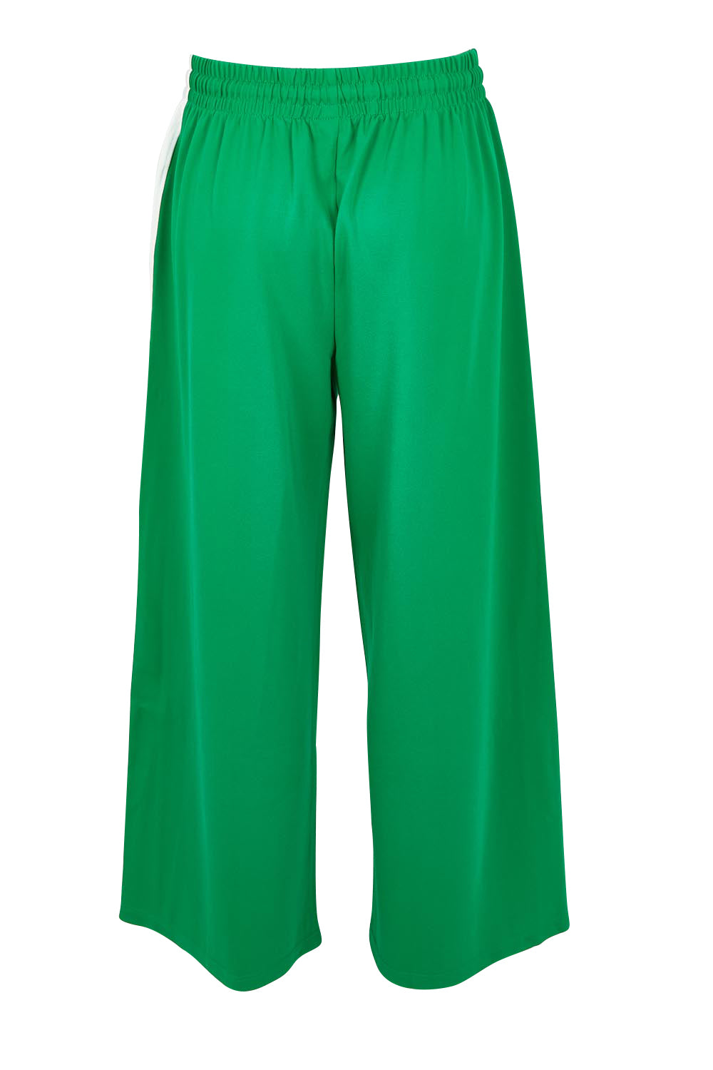 Product shot of the Carmen Wide Leg Pant in colour Pinegreen (Green), from the back