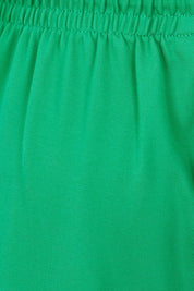 Product shot of the Carmen Wide Leg Pant in colour Pinegreen (Green), detail