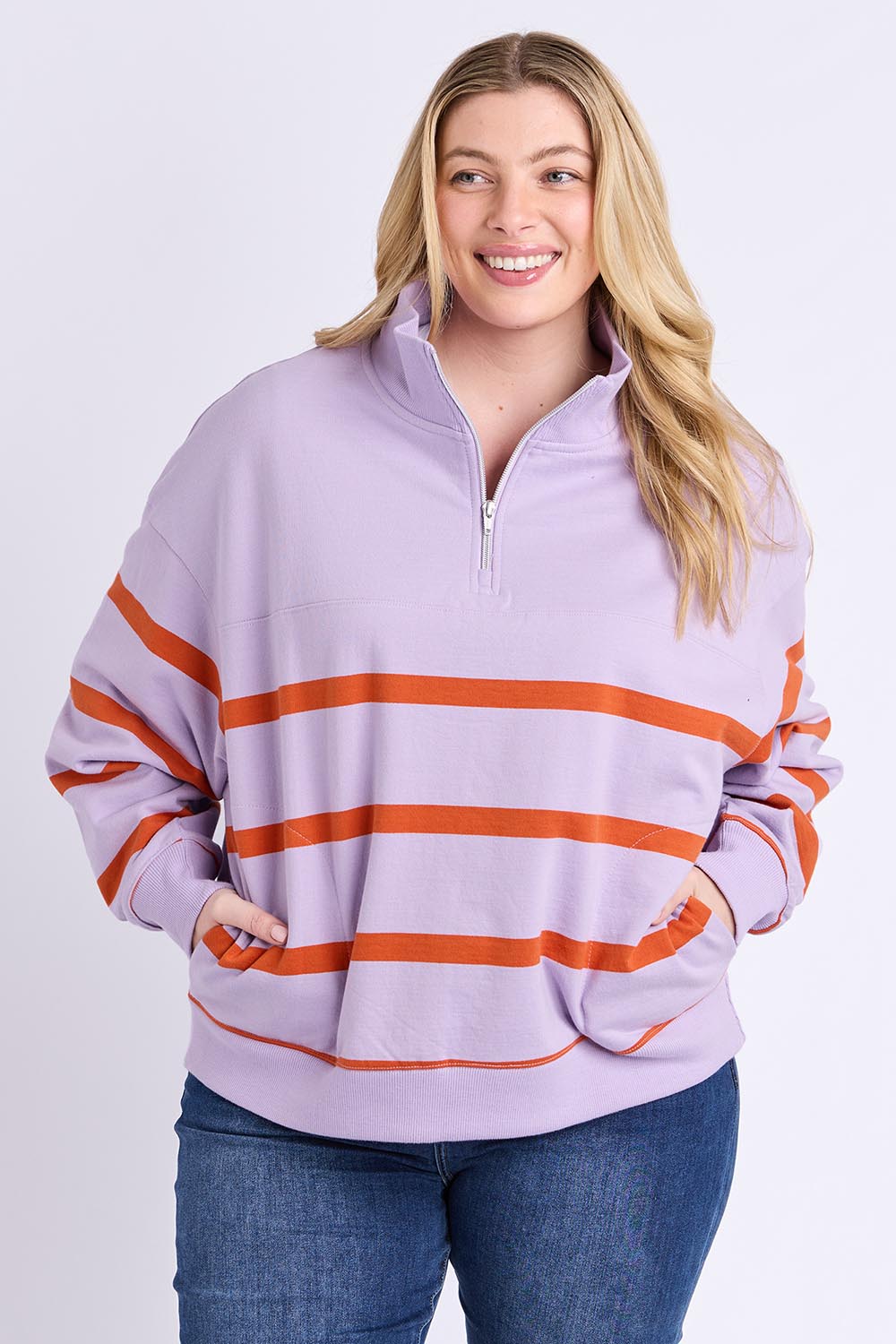 Lane Zip Crew – Lilac