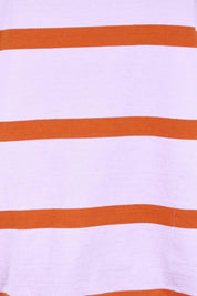 Product shot of the Lane Zip Cotton Blend Crew – Lilac in colour Lilac, showing detail