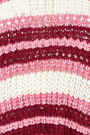 Product shot of the Striped Knit Top in colour Chateauros, detail