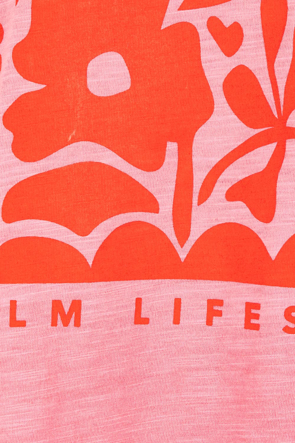 Product shot of the Winona Tee – Pinklemon in colour Pinklemon, showing detail