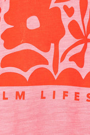 Product shot of the Winona Tee – Pinklemon in colour Pinklemon, showing detail