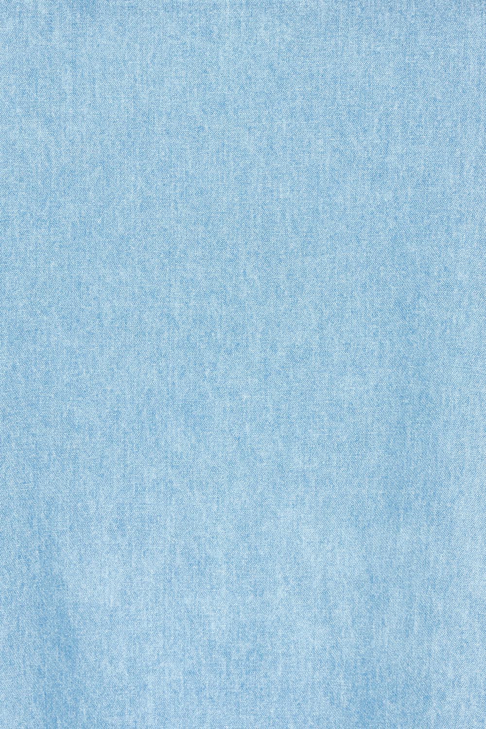 Product shot of the Tilda Chambray Shirt in colour Lightblue (Blue), detail