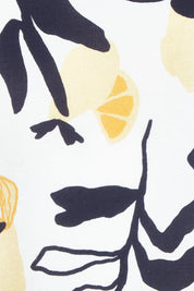 Product shot of the Limone Lyocell Linen Top in colour Limone, detail