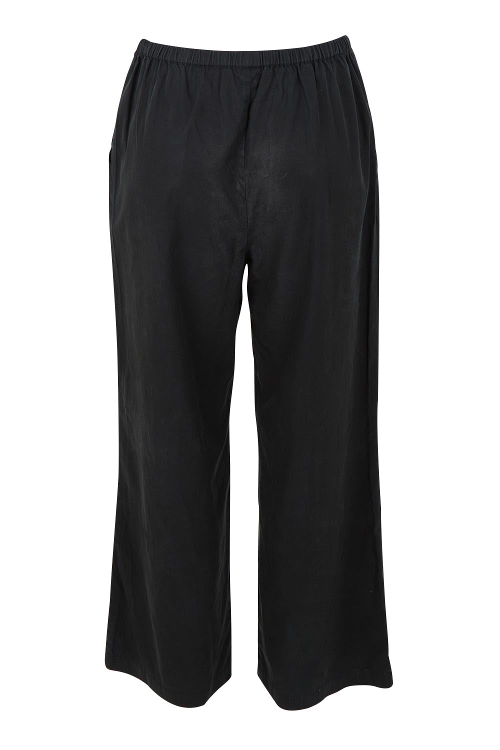 Product shot of the Lucinda Lyocell Cotton Pant in colour Black (Black), from the back