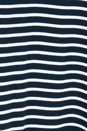 Product shot of the Sabrina Cotton Dress in colour Navywhite, detail