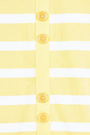 Product shot of the Maddison Cotton Tee in colour Banana, detail