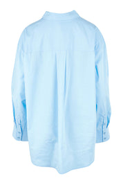 Product shot of the Sky Shirt in colour Lightblue (Blue), from the back