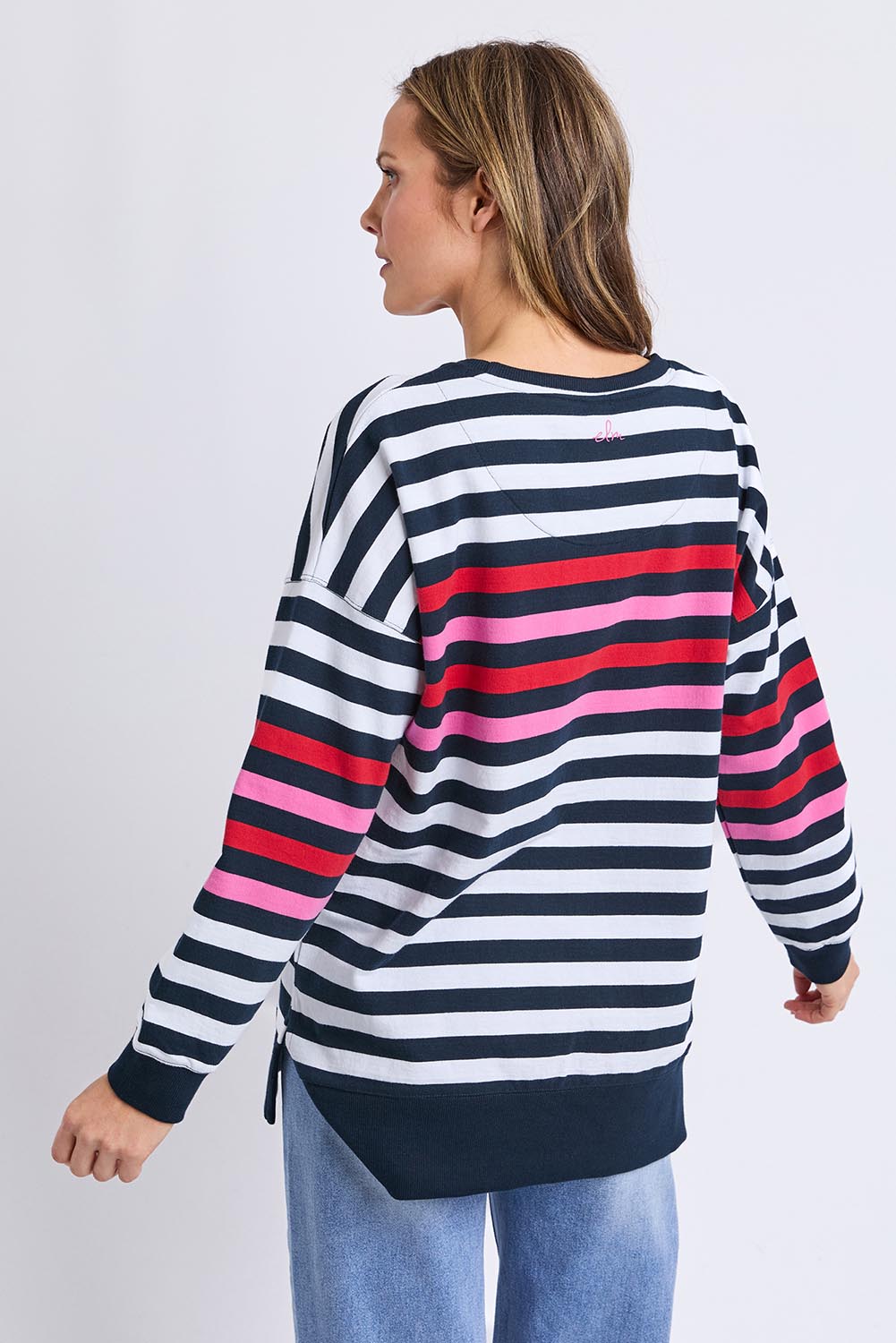 Lollipop Cotton Crew – Navywhite