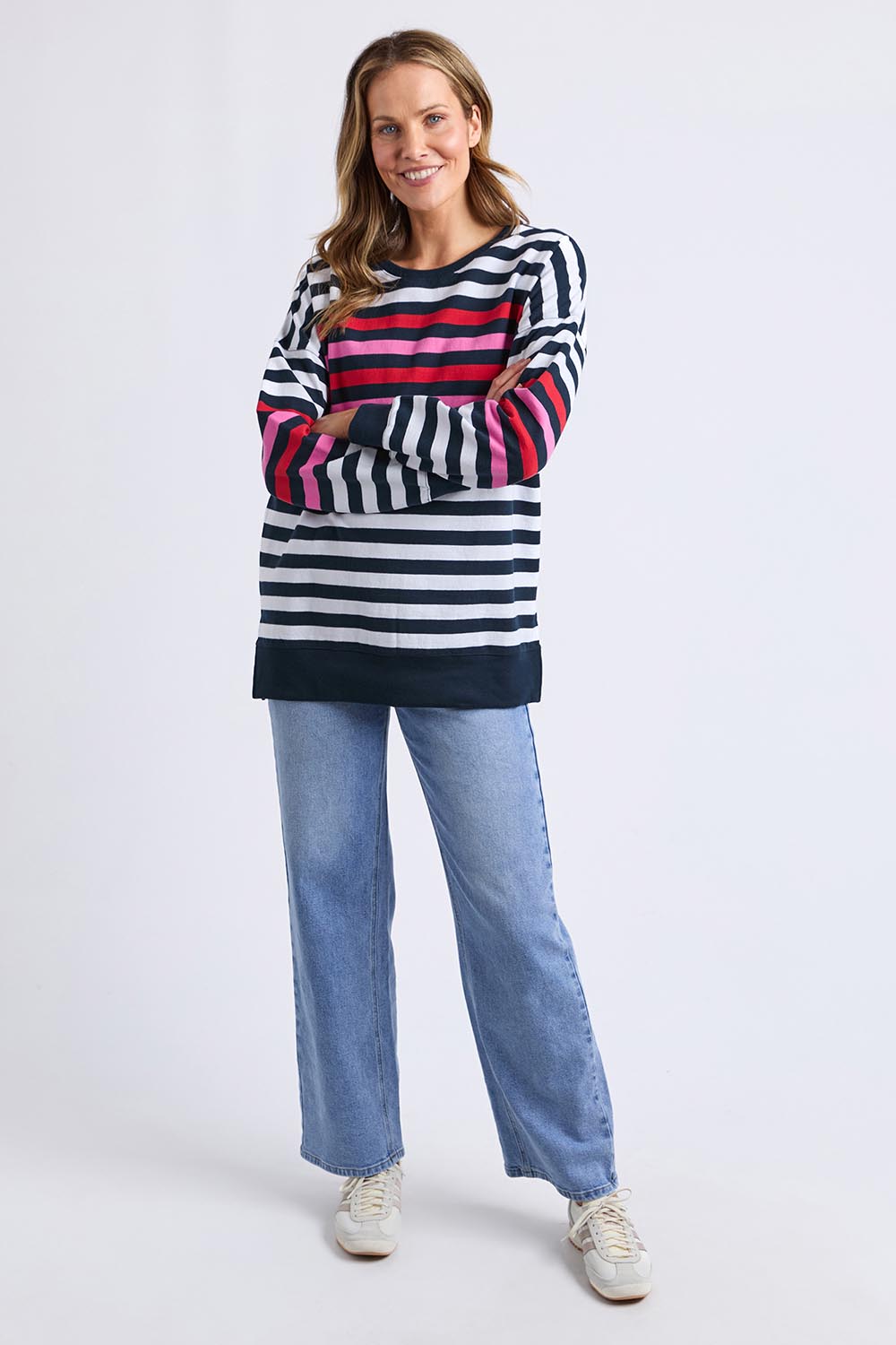 Lollipop Cotton Crew – Navywhite