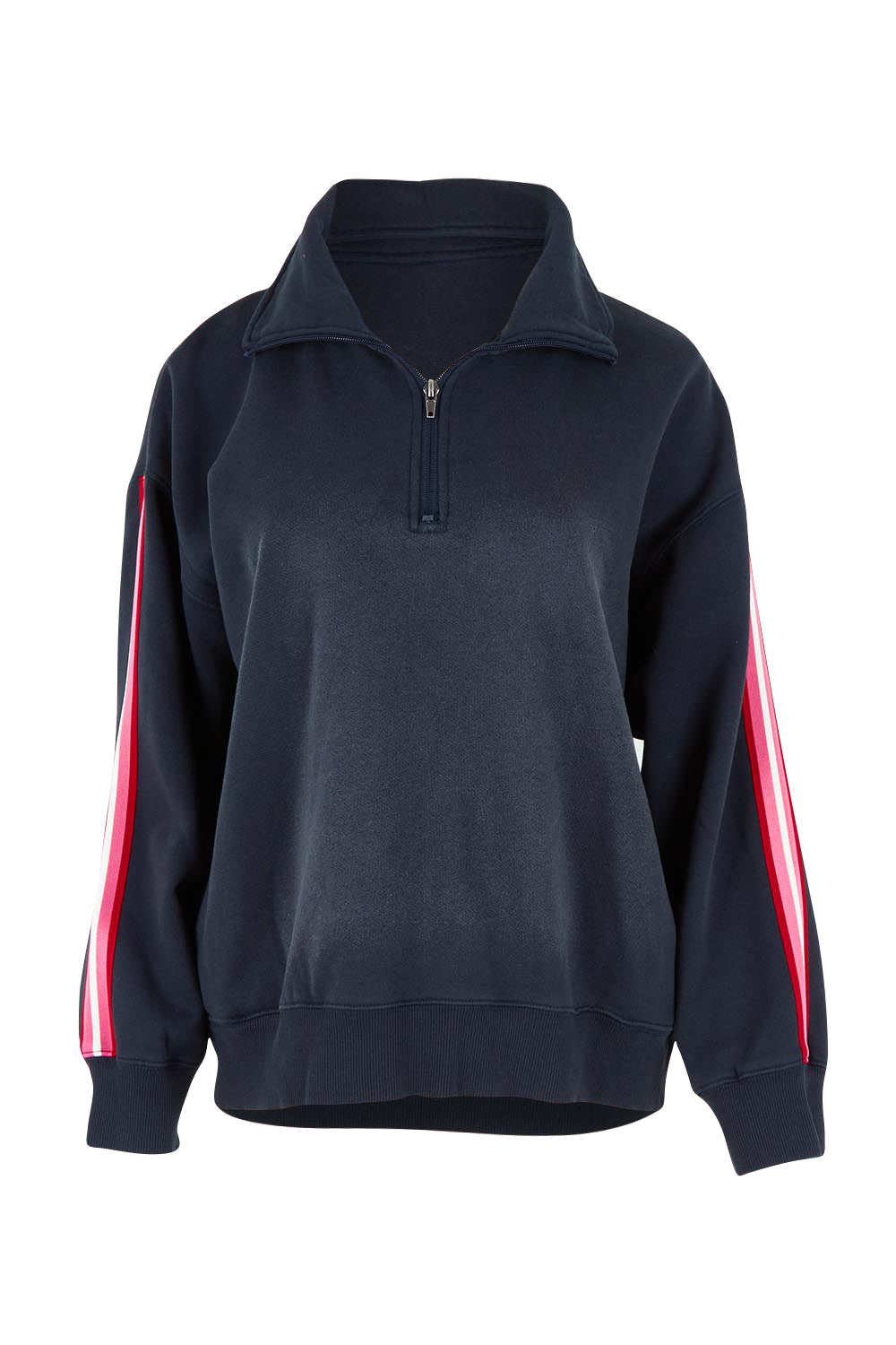 Lover 1/4 Zip Cotton Blend Sweater – Navy