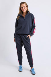 Lover Cotton Blend Track Pant – Navy