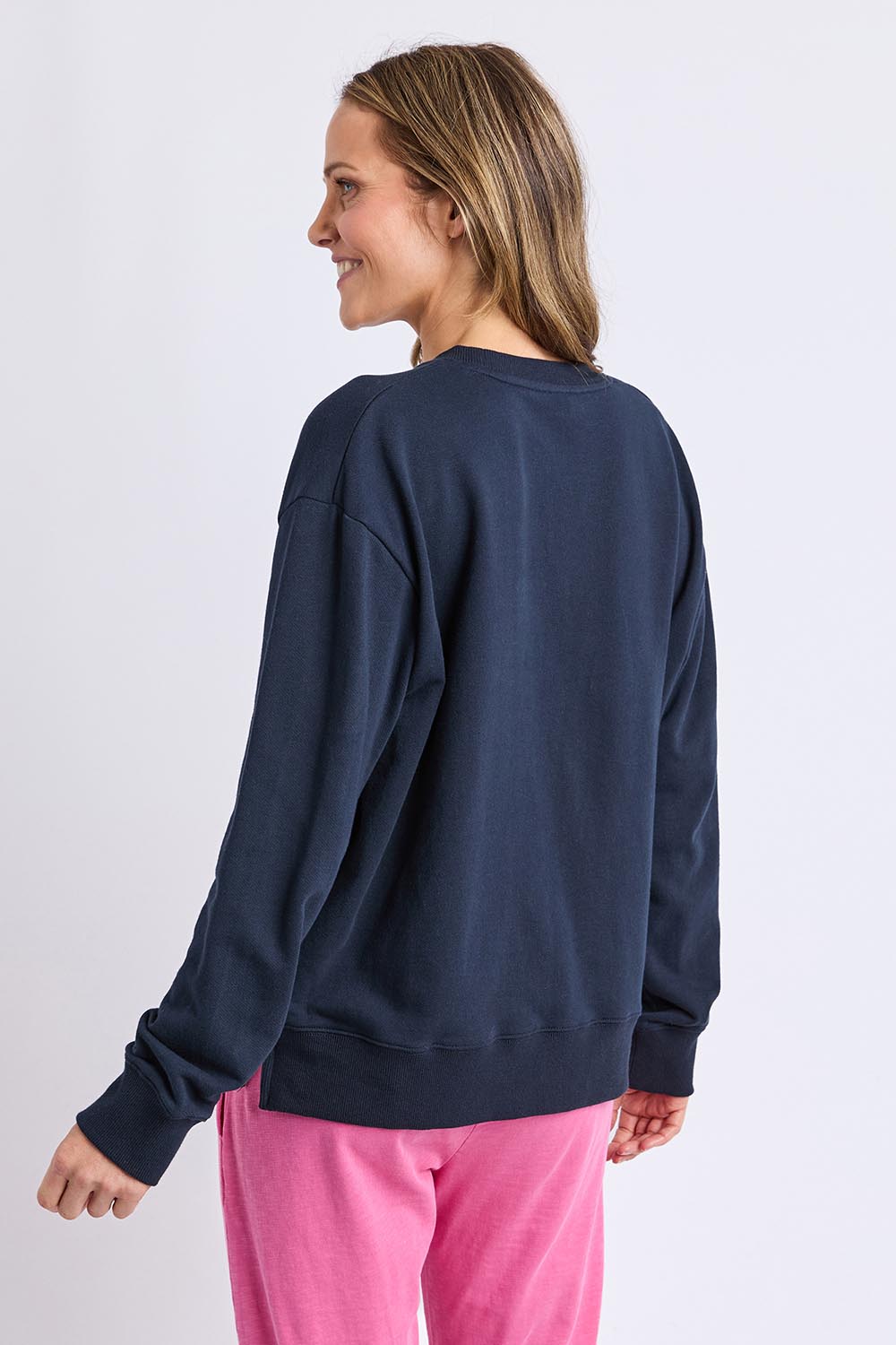Fill Your Cup Cotton Crew – Navy
