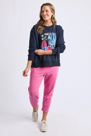 Fill Your Cup Cotton Crew – Navy