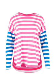 Rouge Stripe Cotton Long Sleeve Tee – Pinkwhite