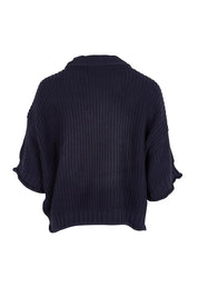 Luela Cotton Short Sleeve Knit – Navy