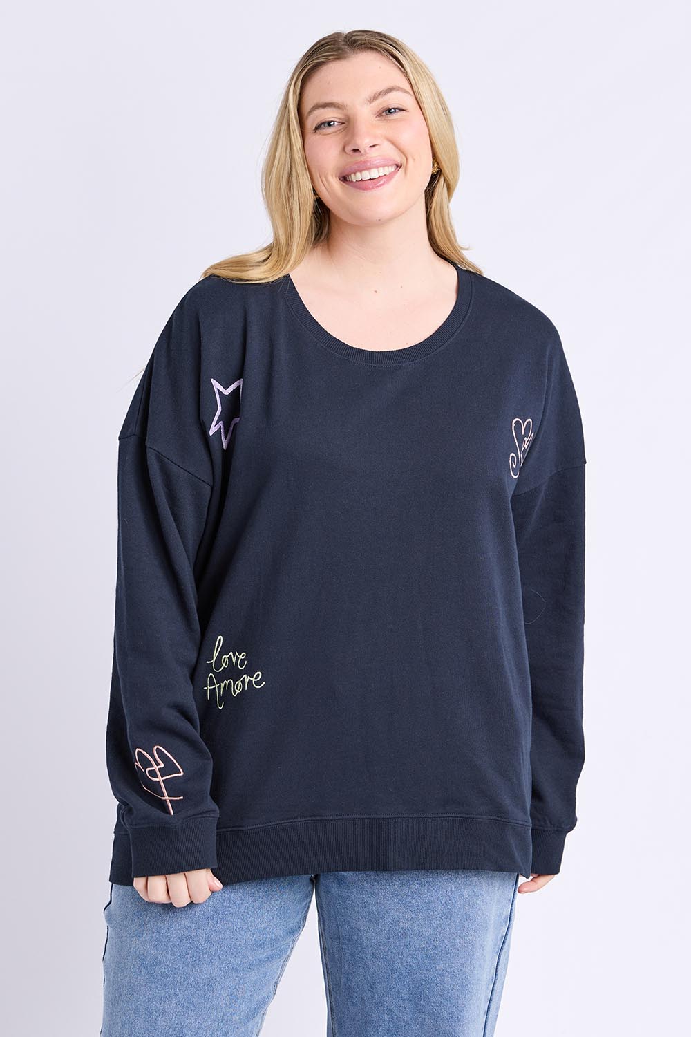Noor Cotton Crew – Navy