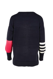 Product shot of the Viken Knit – Midnight in colour Midnight, from the back
