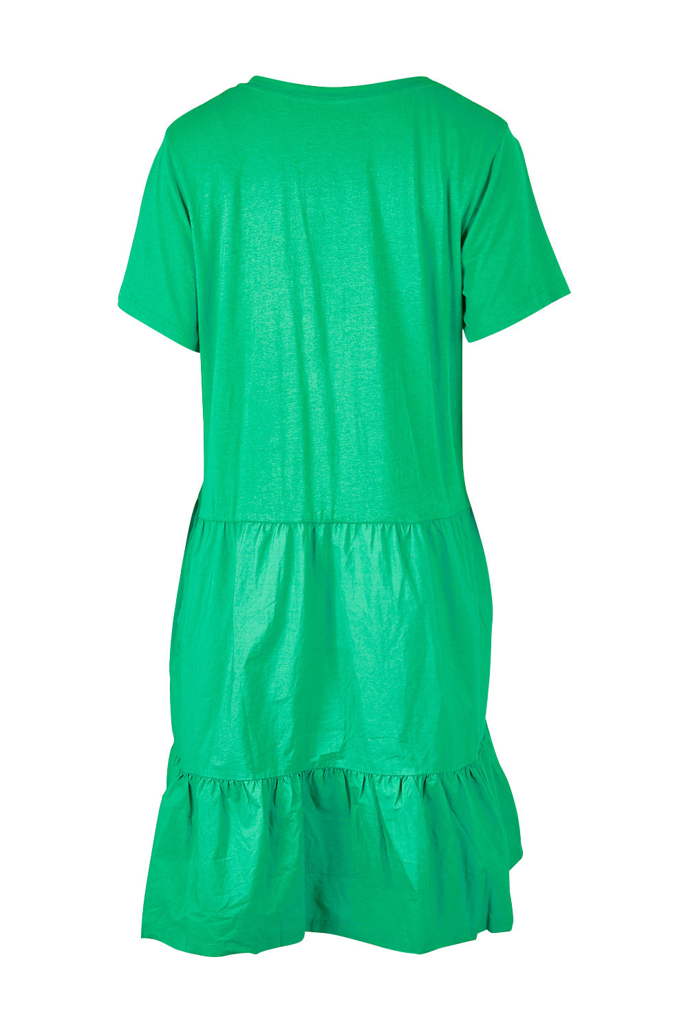 Product shot of the Joanna Tee Dress in colour Green (Green), from the back