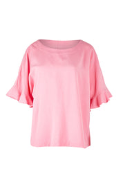 Product shot of the Miranda Top in colour Bubblep (Pink), from the front