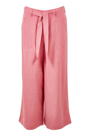 Product shot of the Dylan Wide Leg Pant in colour Rose (Pink), from the front